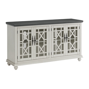 Martin Svensson Home Elegant 63&quot TV Stand Gray and White