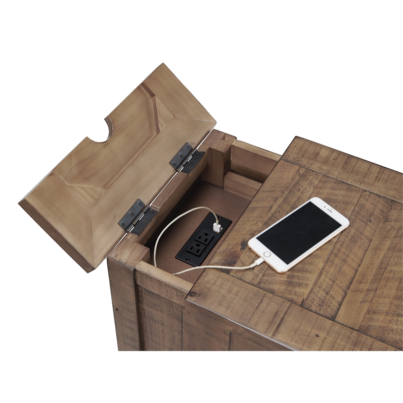 Martin Svensson Home Monterey Chairside Table with Power Natural