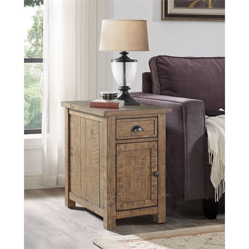 Martin Svensson Home Monterey Chairside Table with Power Natural