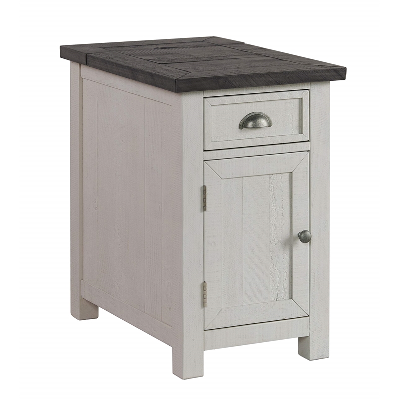 Martin Svensson Home Monterey Chairside Table White and Gray