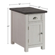 Martin Svensson Home Monterey Chairside Table White and Gray