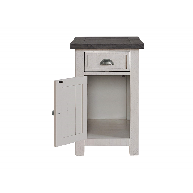 Martin Svensson Home Monterey Chairside Table White and Gray