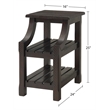 Martin Svensson Home Barn Door Chairside Table with Power Espresso Brown