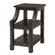 Martin Svensson Home Barn Door Chairside Table with Power Espresso Brown