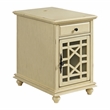 Martin Svensson Home Elegant Chairside Table with Power Antique White