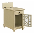 Martin Svensson Home Elegant Chairside Table with Power Antique White
