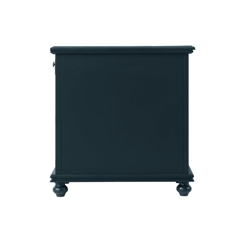 Martin Svensson Home Elegant Chairside Table with Power Catalina Blue