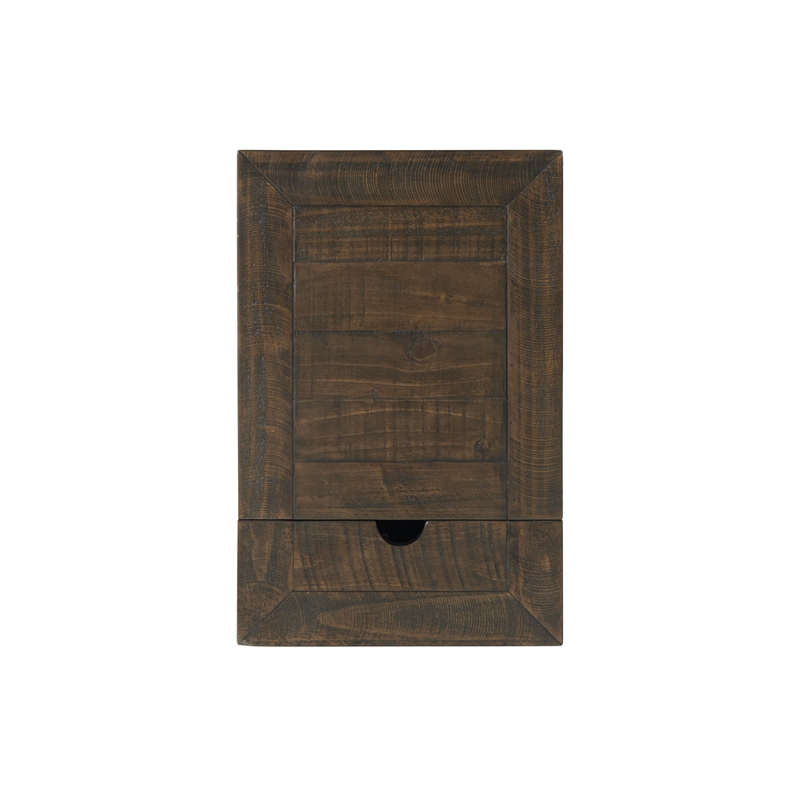 Martin Svensson Home Monterey End Table with USB Charging in Black/Brown