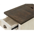 Martin Svensson Home Monterey End Table with USB Charging in Cream White/Brown