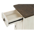 Martin Svensson Home Monterey End Table with USB Charging in Cream White/Brown
