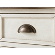Martin Svensson Home Monterey End Table with USB Charging in Cream White/Brown