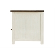 Martin Svensson Home Monterey End Table with USB Charging in Cream White/Brown