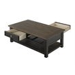 Martin Svensson Home Monterey Solid Wood 2 Drawer Coffee Table Black and Brown