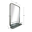 Martin Svensson Home Coltan 20 x 28 in. Mirror with Shelf Antique Pewter