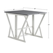 Martin Svensson Home Del Mar 5 Piece Table and Stool Set White and Grey