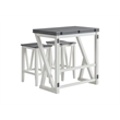 Martin Svensson Home Del Mar 5 Piece Table and Stool Set White and Grey