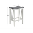 Martin Svensson Home Del Mar 5 Piece Table and Stool Set White and Grey