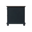 Martin Svensson Home Elegant Chairside Table with Power Blue with Walnut Top