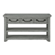 Martin Svensson Home Beach House Dove Gray 3-Drawer Wood Sofa Console Table