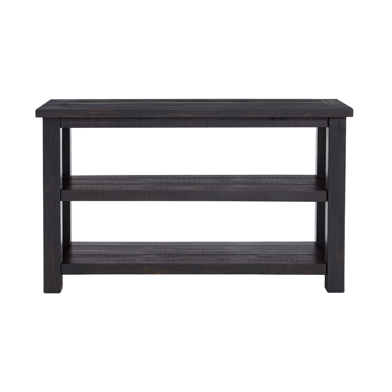 Martin Svensson Home Space Saver Black Coffee Solid Wood Sofa Console Table