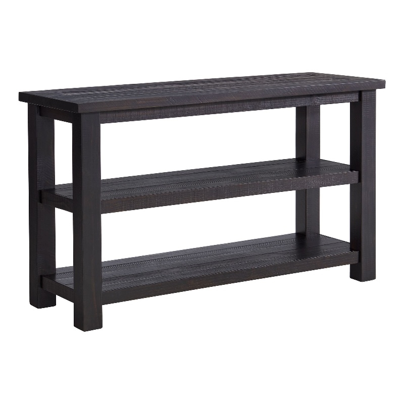 Martin Svensson Home Space Saver Black Coffee Solid Wood Sofa Console Table