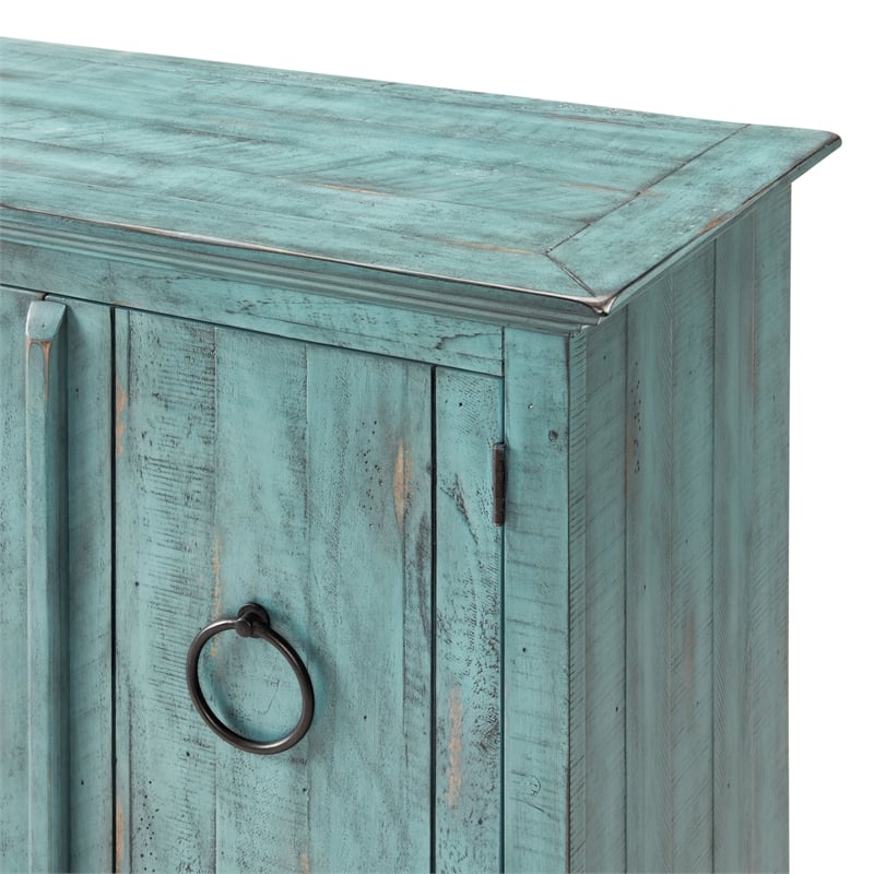 Martin Svensson Home Garden District Rustic Turquoise Solid Wood 65