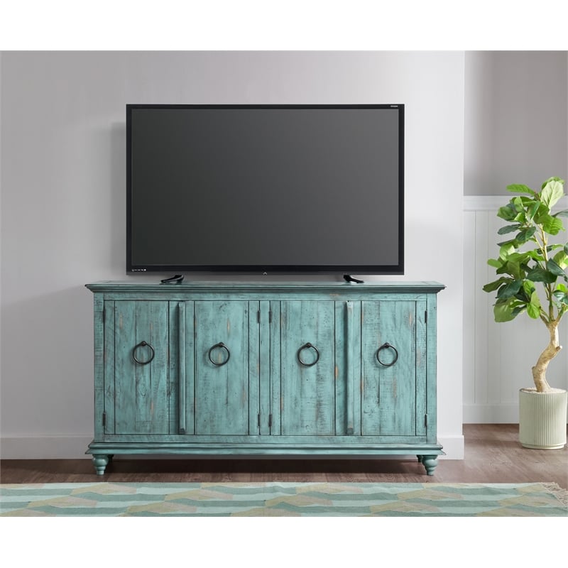 Martin Svensson Home Garden District Rustic Turquoise Solid Wood 65