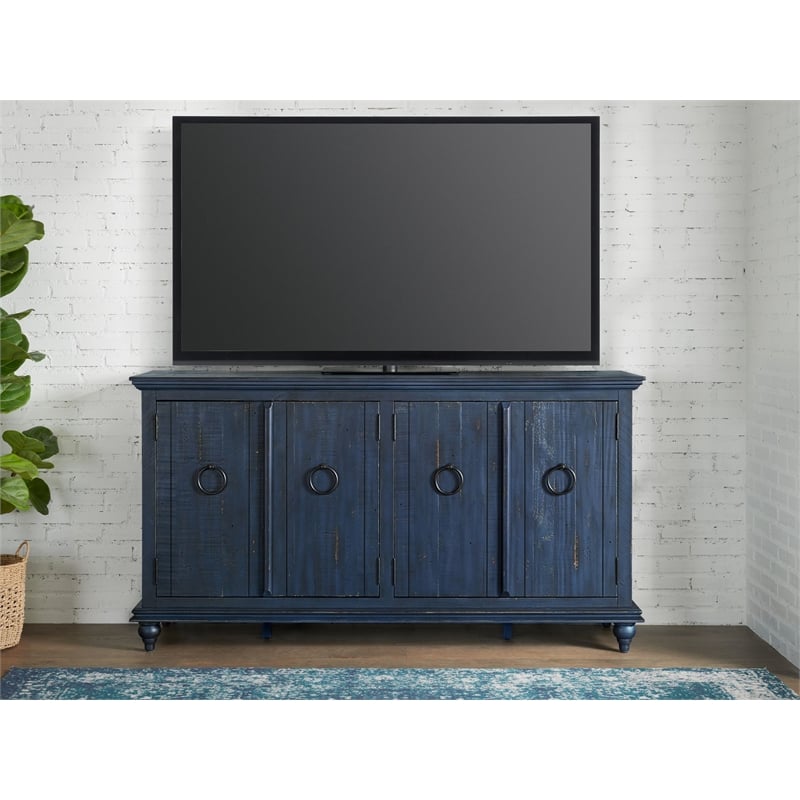 Martin Svensson Home Garden District Rustic Blue Solid Wood 65