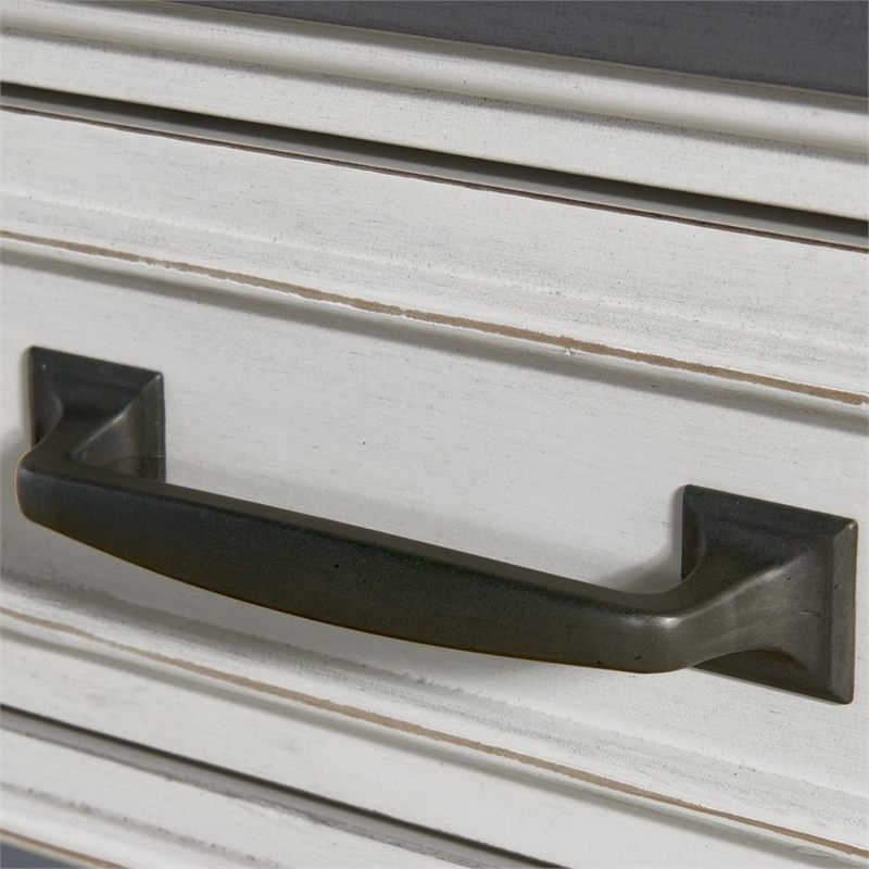 Martin Svensson Home Del Mar White and Grey File Cabinet with Fingerprint Lock