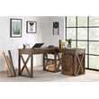 Martin Svensson Home Brown 2 Drawer File Cabinet with with Fingerprint Lock