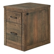 Martin Svensson Home Brown 2 Drawer File Cabinet with with Fingerprint Lock