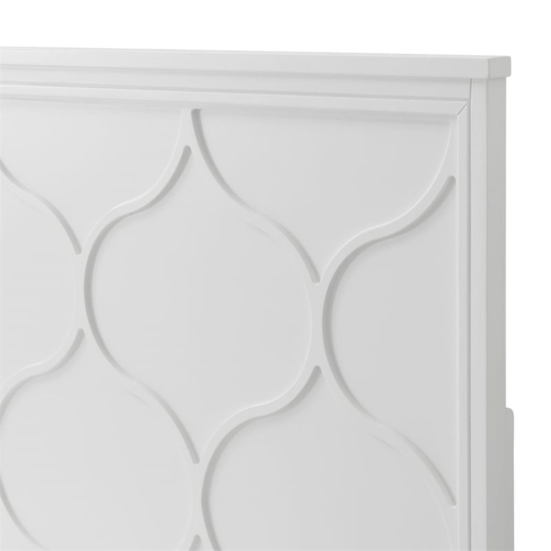 Martin Svensson Home Emma White and Gold Full Panel Bed