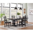 Martin Svensson Home Napa Solid Wood Black Trestle Table w/Extendable Leaf