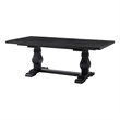 Martin Svensson Home Napa Solid Wood Black Trestle Table w/Extendable Leaf