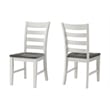 Monterey Solid Wood White Stain and Gray Dining Chair (Set of 2)