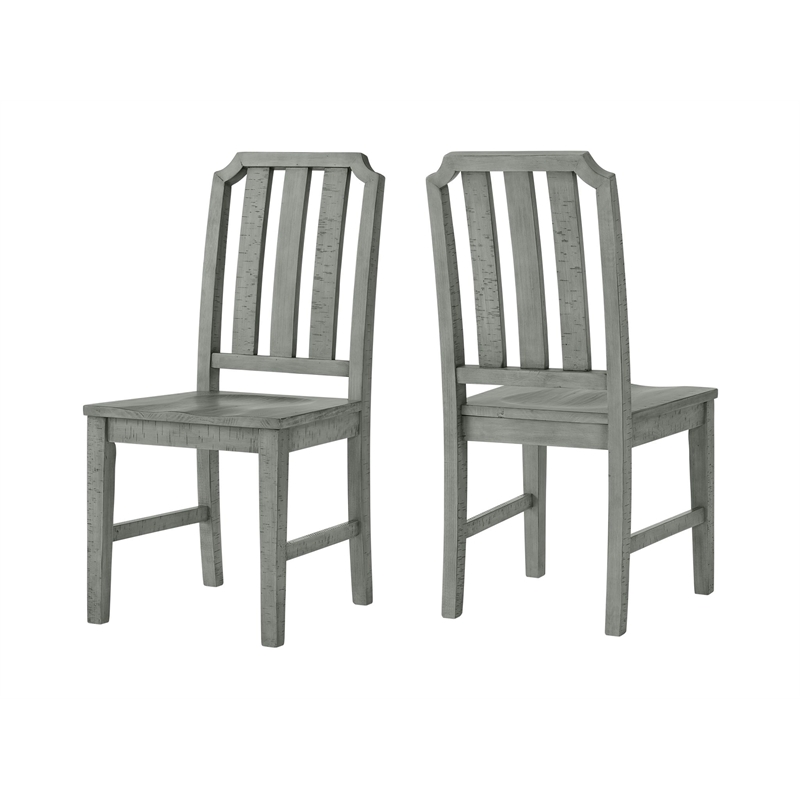 Beach House Solid Wood Dove Gray Dining Chair (Set of 2)