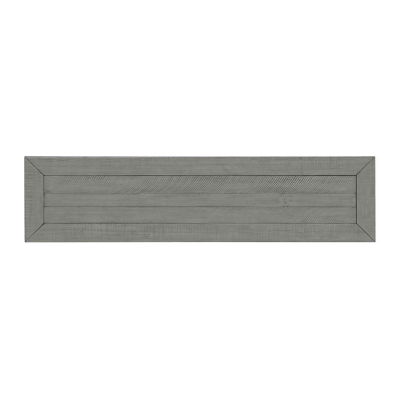 Beach House Solid Wood Dove Gray TV Stand with Electric Fireplace
