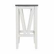Del Mar Antique White and Gray Console Bar Table and Stool Set