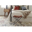 Billings Top Grain Leather Cinnamon Saddle Seat Accent Stool Bench