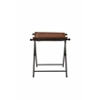 Billings Top Grain Leather Cinnamon Saddle Seat Accent Stool Bench