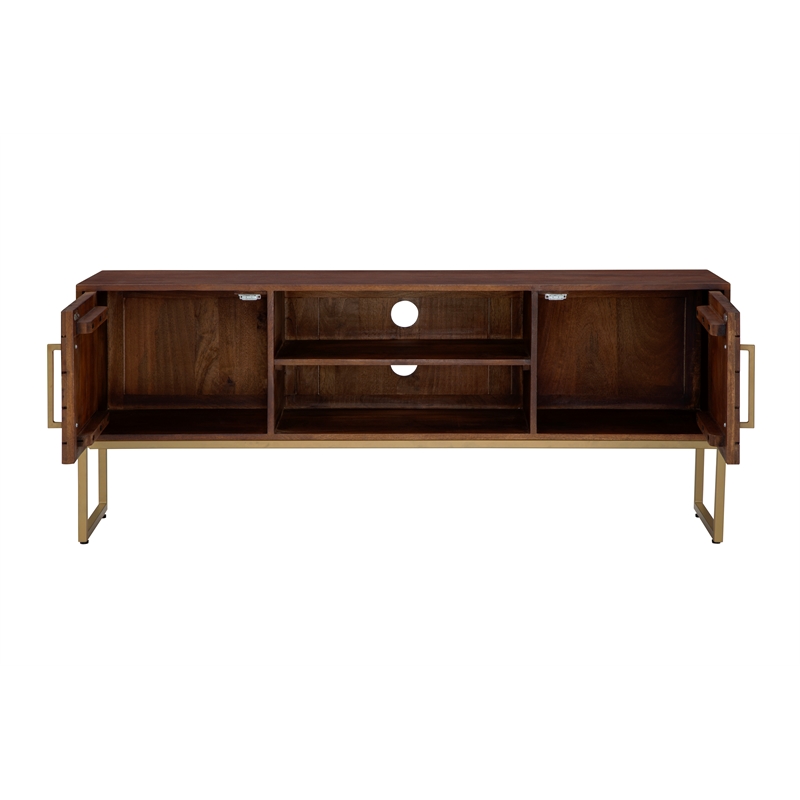 San Marino Mid-Century Modern 2-Door Wood TV Stand for TVs up to 60
