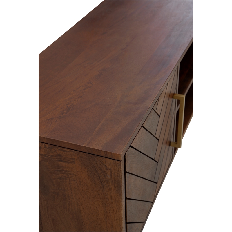 San Marino Mid-Century Modern 2-Door Wood TV Stand for TVs up to 60