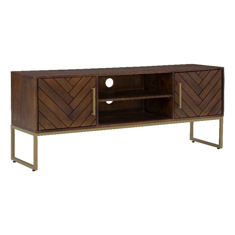 San Marino Mid-Century Modern 2-Door Wood TV Stand for TVs up to 60