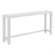 Cordero Wood and Glass Top White Sofa Console Entryway Table