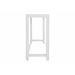 Cordero Wood and Glass Top White Console Bar Table with Power and Stools Set
