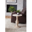 Martin Svensson Home Kinney Round Solid Wood and Jute End Table in Whitewash