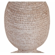 Martin Svensson Home Kinney Round Solid Wood and Jute End Table in Whitewash