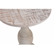 Martin Svensson Home Kinney Round Solid Wood and Jute End Table in Whitewash