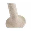 Martin Svensson Home Abbott Round Solid Wood and Jute End Table in Whitewash