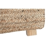 Biscayne Natural 30-Inch Woven Jute and Solid Wood Square Coffee Table